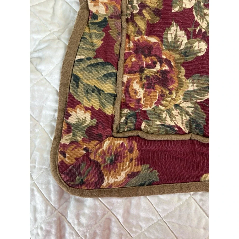 Pillow Sham Floral Home Trends Burgundy Floral Cottage Roses Standard Pillow‎